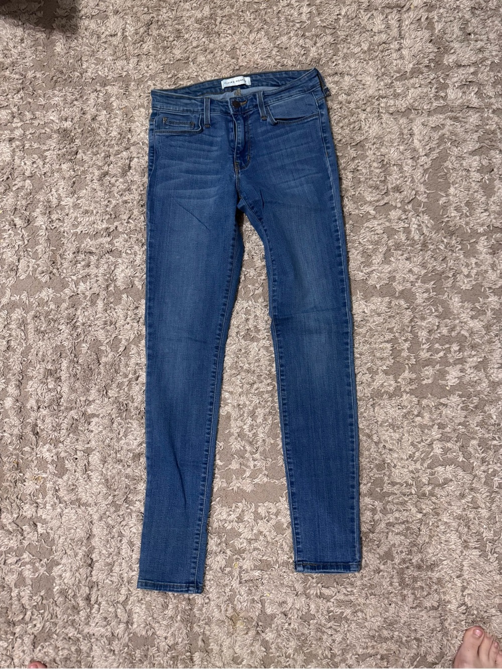 Flying Monkey Women's Skinny Jeans in Dark Blue Wash